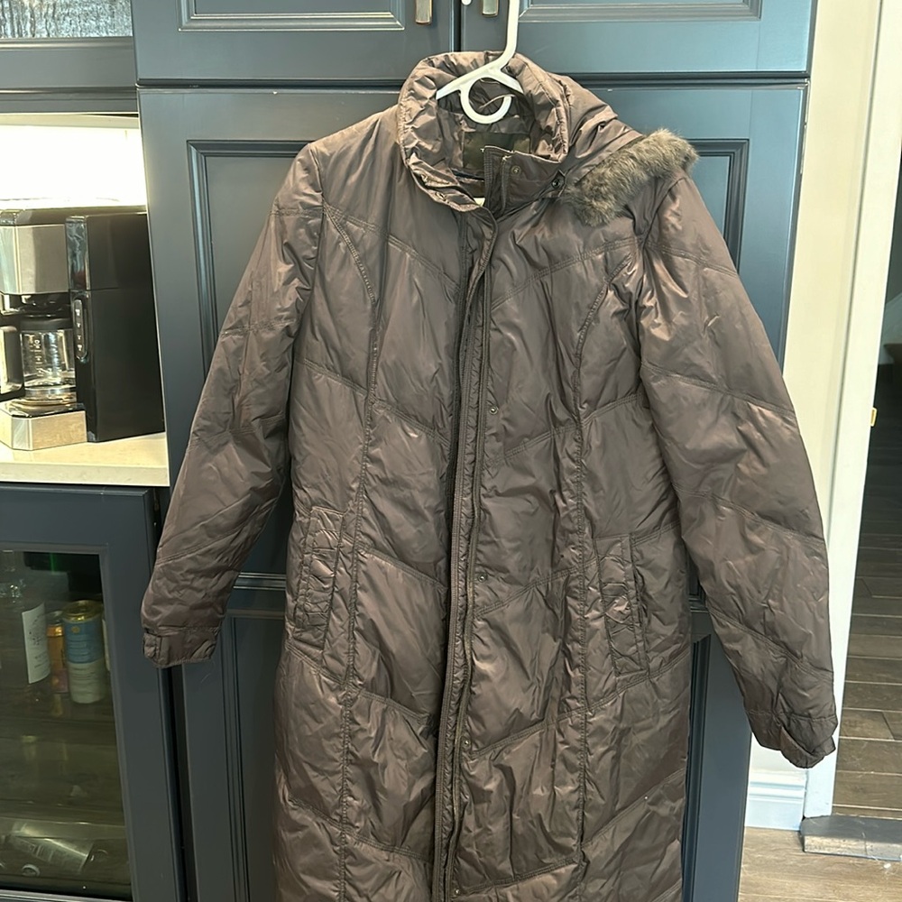 Women’s long down coat.